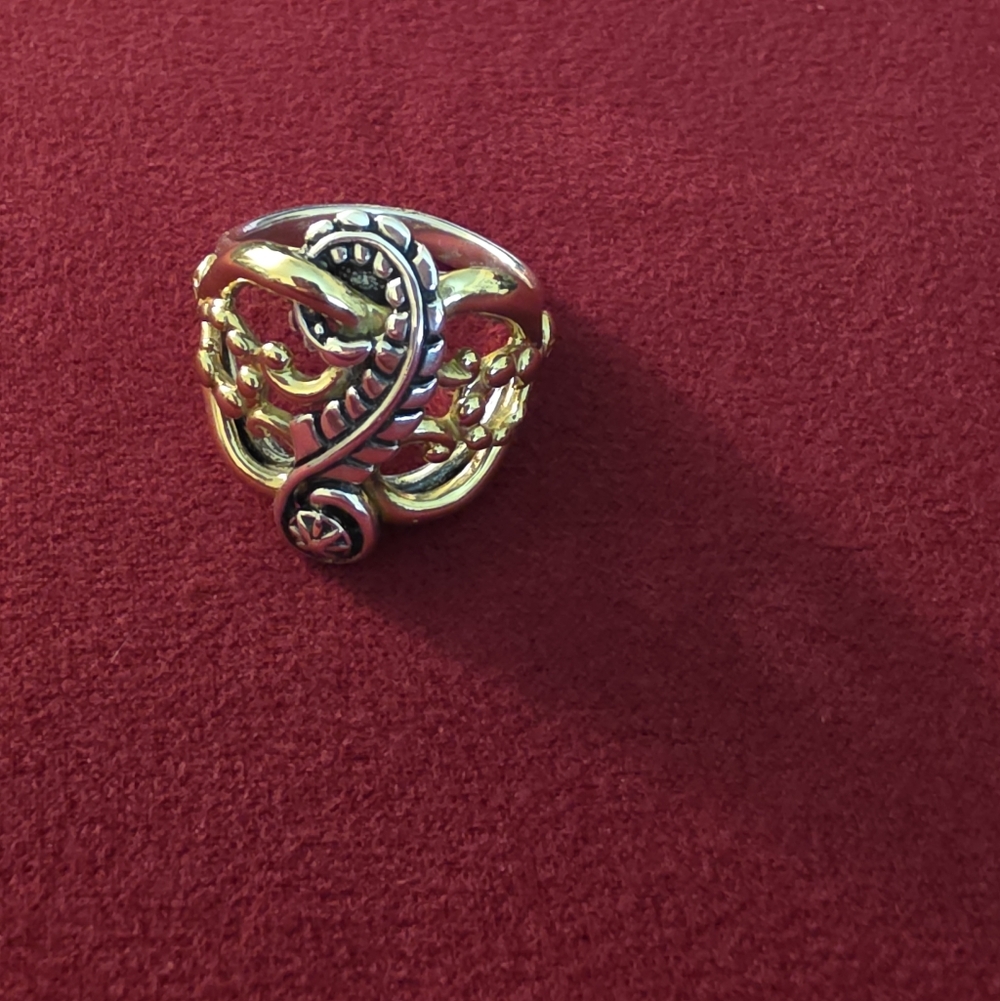American West Sterling Silver And Brass Ring- Size 10